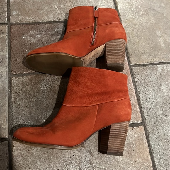 Women's Orange Ankle Boots - Picture 4 of 6